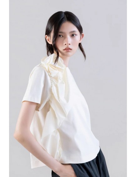 Camiseta Sculptural Rosette...