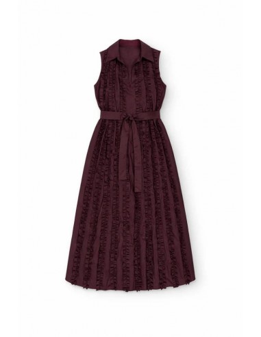 Vestido Tafetán Cintas Fig