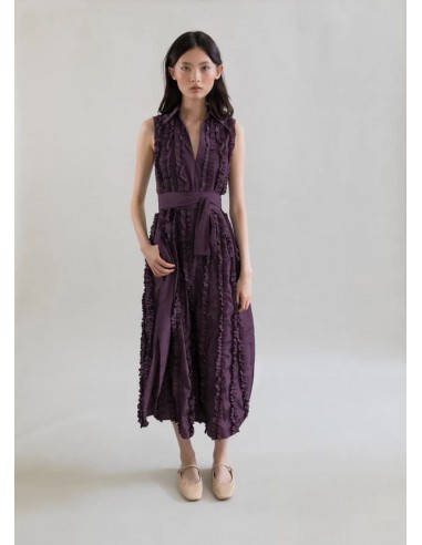 Vestido Tafetán Cintas Fig