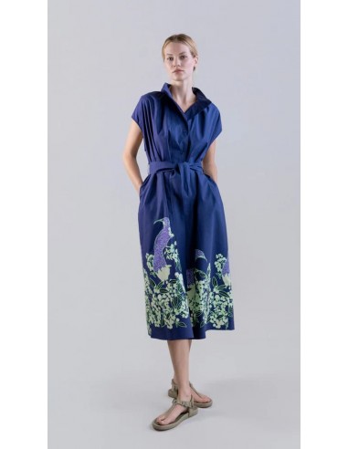 Vestido Sculptural Peacock Bloom