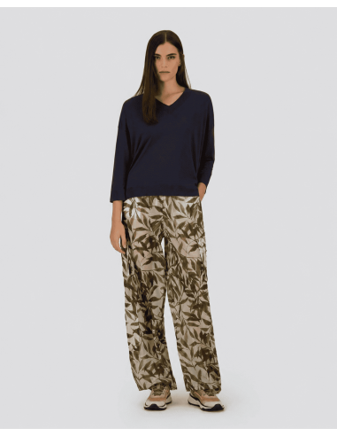 Jersey Glam Knit Effect Azul Marino