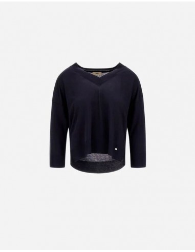 Jersey Glam Knit Effect Azul Marino
