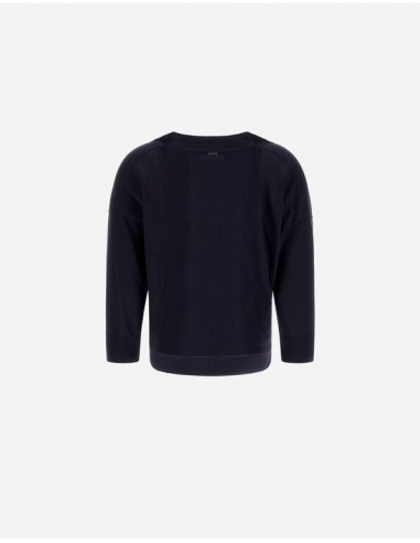 Jersey Glam Knit Effect Azul Marino