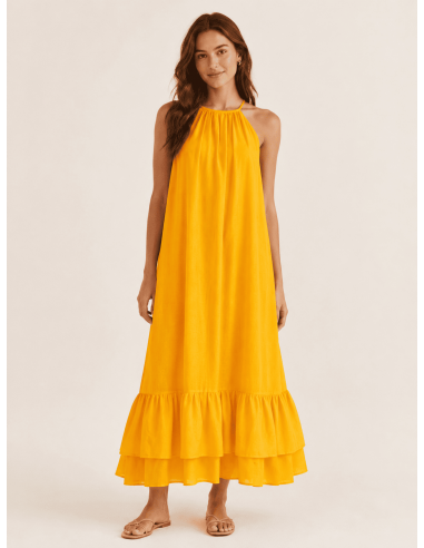 Vestido Halter Volantes Mango