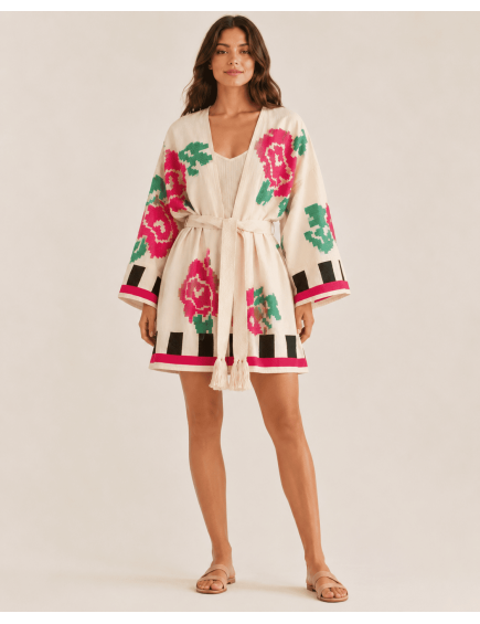 Kimono Corto Flores
