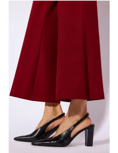 Pantalón Punto Ancho Tobillo Rojo