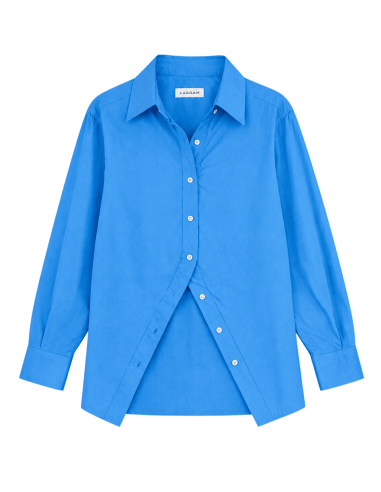 Camisa Apertura Delantera Azul Celeste