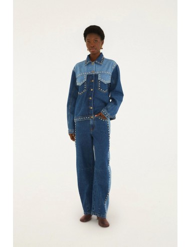 Pantalón Denim Details Studs