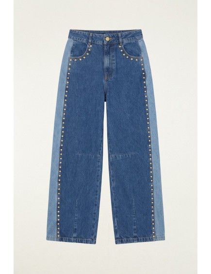 Pantalón Denim Details Studs 2
