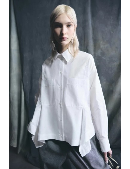 Camisa Oxford Godets