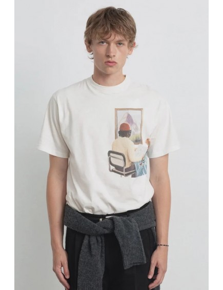 Camiseta Cuadro Beige