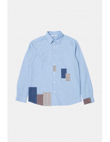 Camisa Parches Azul Claro
