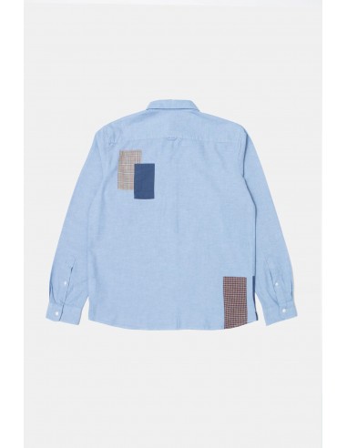 Camisa Parches Azul Claro