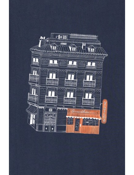 Camiseta Azul Espalda Edificio 2