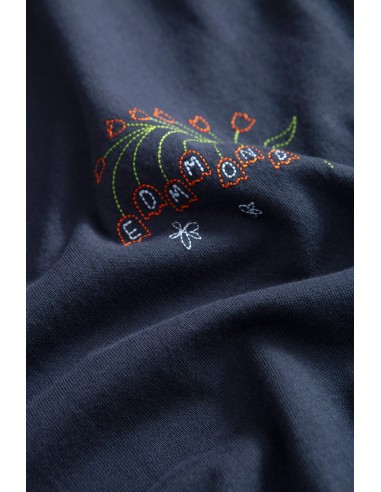 Camiseta Azul Marino Bordada