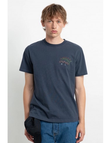 Camiseta Azul Marino Bordada
