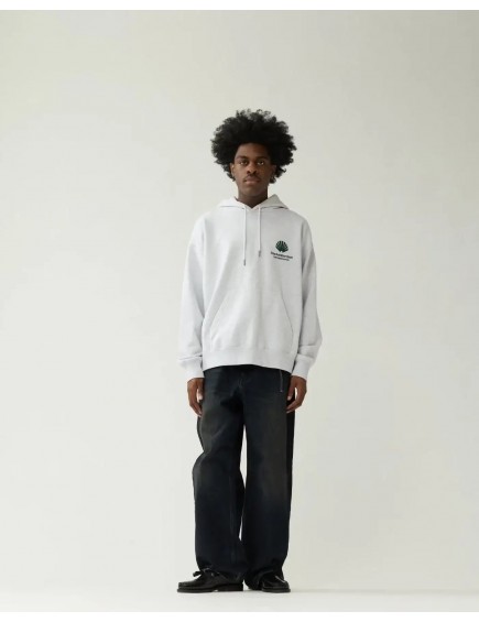 Logo Hoodie Ash/Bottle Green