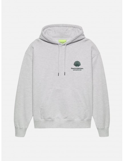 Logo Hoodie Ash/Bottle Green 2