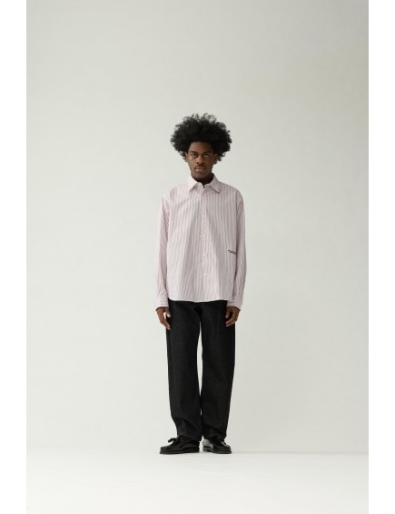 Beach Shirt White Red Stripes