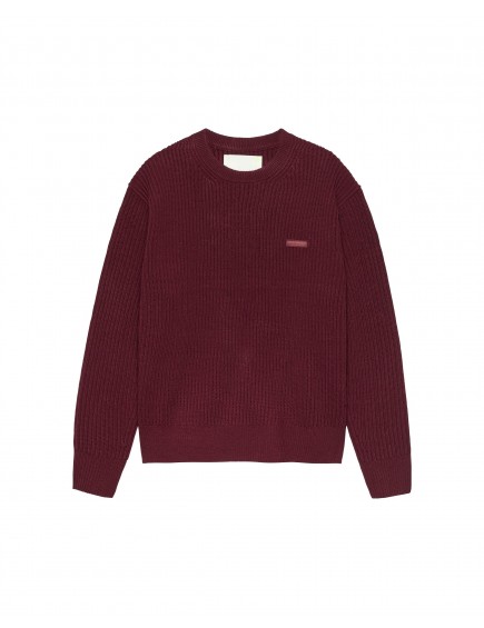 Knitted Crewneck Burgundy 2