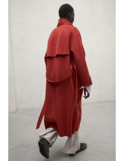 Abrigo Lora Paño Naranja... 2