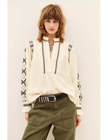 Blusa Pidma Cruda Bordados