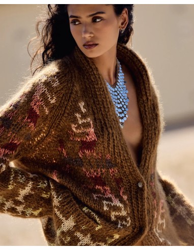 Chaqueta tricotada  Alita Lana Marron