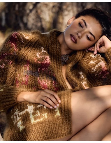 Chaqueta tricotada  Alita Lana Marron