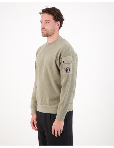 Sudadera Textura Verde Kaki Empolvado