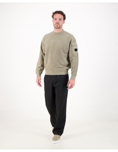Sudadera Textura Verde Kaki Empolvado