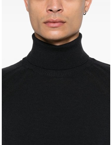 Jersey Merino Cuello Vuelto Negro