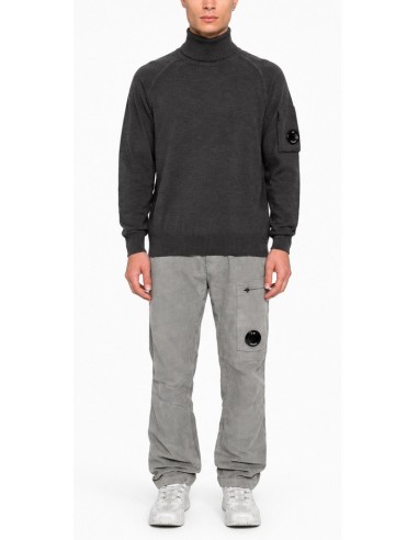 Jersey Merino Cuello Vuelto Gris...