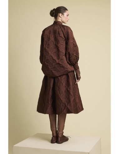 Sudadera Acolchada Bordados Marrón