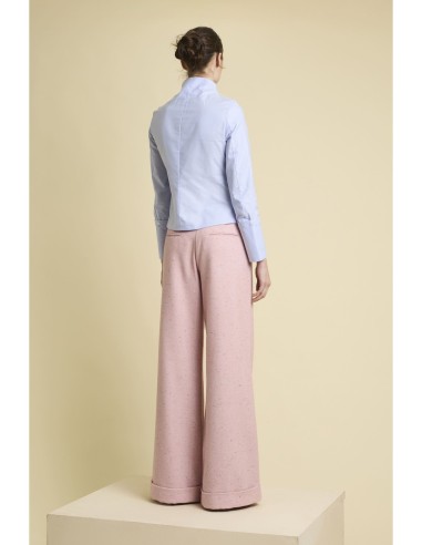 Camisa Ara cuello alto botones laterales