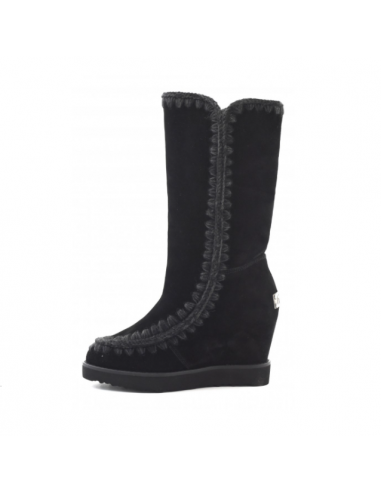 Eskimo French Toe Wedge Tall Black Eskimo French Toe Wedge Tall Black