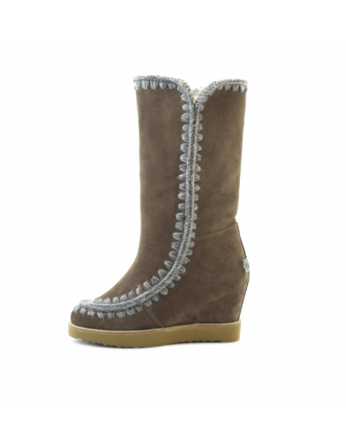 Eskimo French Toe Wedge Tall Dark Stone