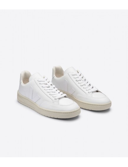 V-12 Leather White 2