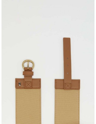 Cinturón Lona y Piel