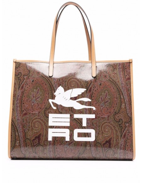 Bolso Shopping Plástico Paisley Mocca de ETRO. Elropero1961.