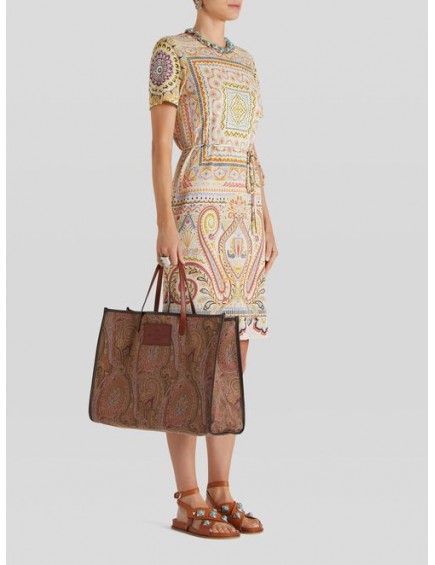 Bolso Shopping Paisley Jacquard Mocca de ETRO. Elropero1961.