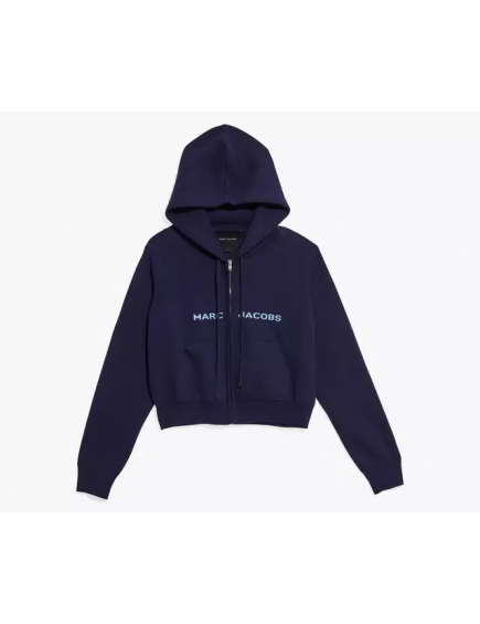 The Cropped Zip Hoodie Blue...