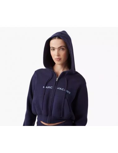 The Cropped Zip Hoodie Blue Navy The Cropped Zip Hoodie Blue Navy