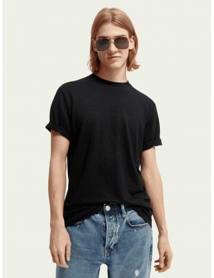 Camiseta Linen-blend Negro 2