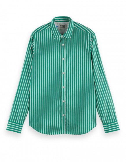 Camisa Algodón Rayas Verde 2