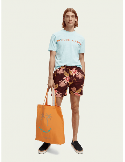 Bolsa Lona Palmeras Coral 2