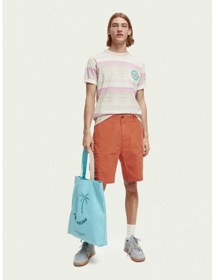 Bolsa Lona Palmeras Turquesa 2