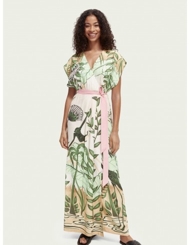 Maxivestido Estampado Hojas de SCOTCH \u0026 SODA. Elropero1961.