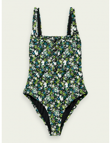 Bañador Botones Verde