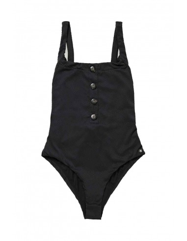 Bañador Botones Negro