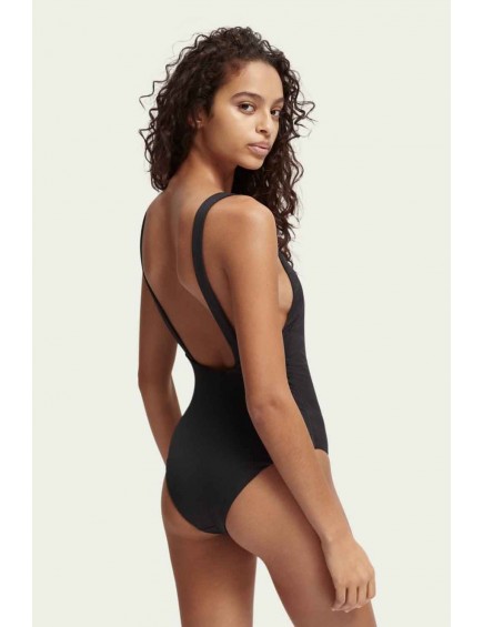 Bañador Botones Negro 2